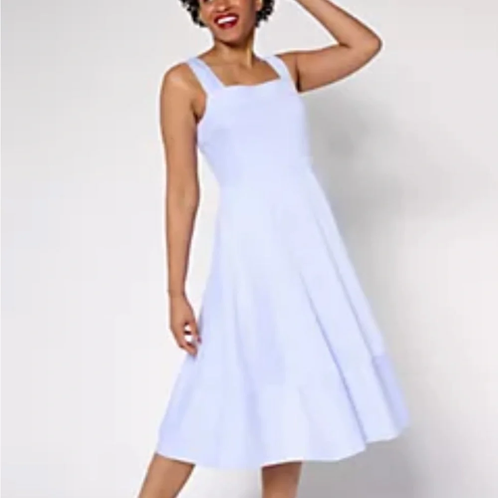 Yacht Club Isaac Mizrahi Live QVC Lot of 2 Dresses Seersucker Midi XLPetite $220 - Picture 13 of 14